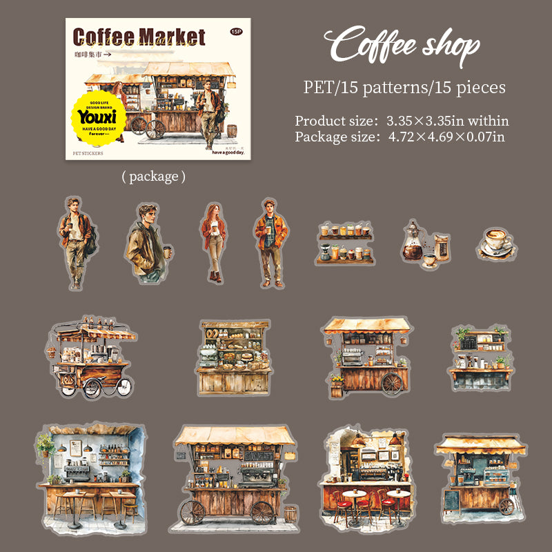 #02123 Coffe Market Series Sticker