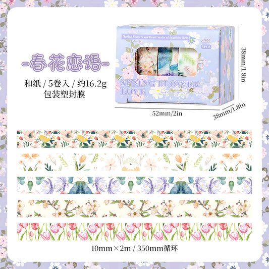 #03015 Spring Flower Series Tape 5 Rolls