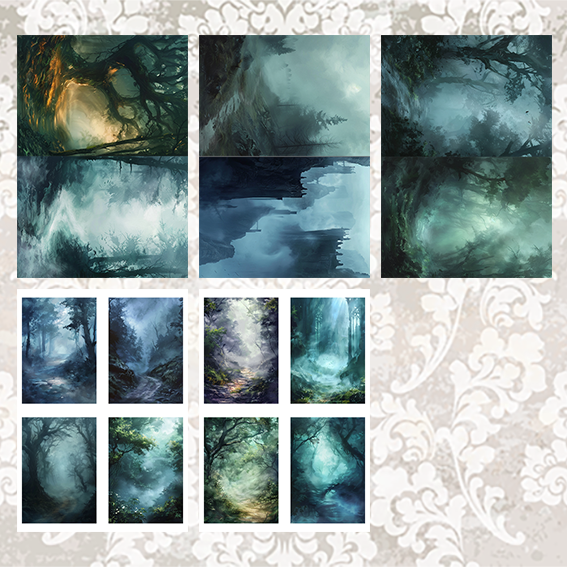 #5A36 POI Print A5 Cardstock Paper Set 10 Pcs