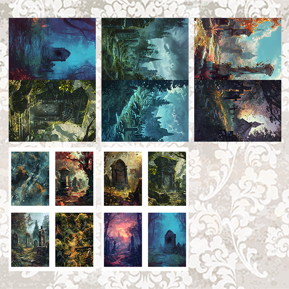 #5A37 POI Print A5 Cardstock Paper Set 10 Pcs