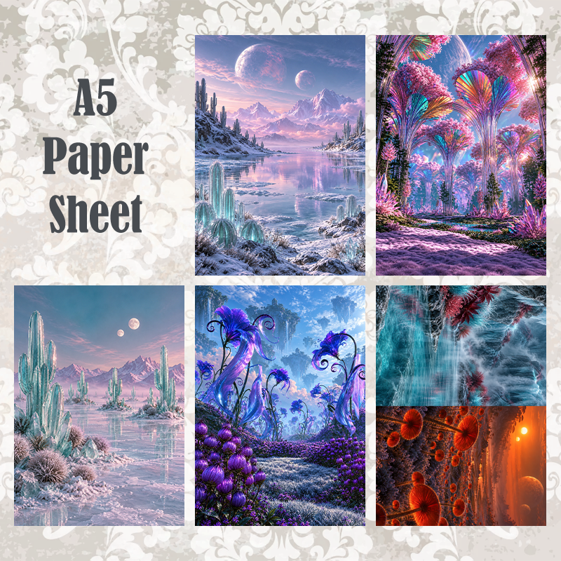 #5A255 POI Print A5 Cardstock Paper Set 10 Pcs