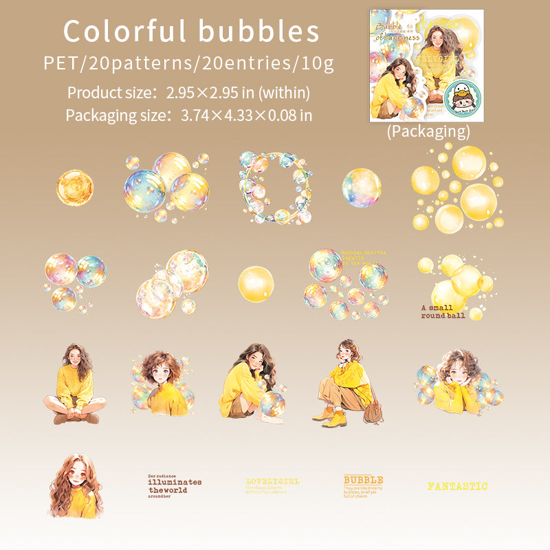 #02038 Happy Bubble Sticker