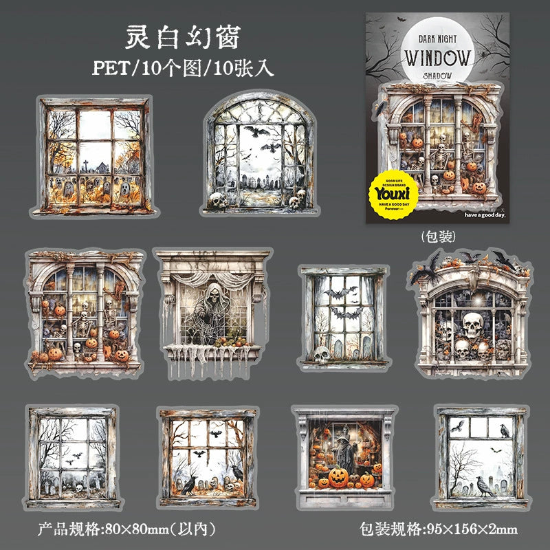 #02913 Halloween Window Series Sticker