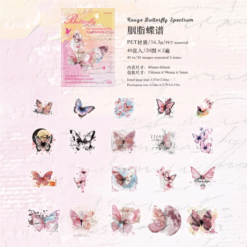 #02610 Colorful Butterfly Series Sticker