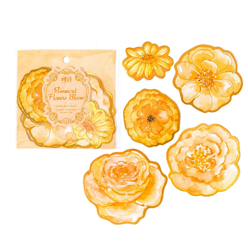 #02711 Flower Diary Series Sticker