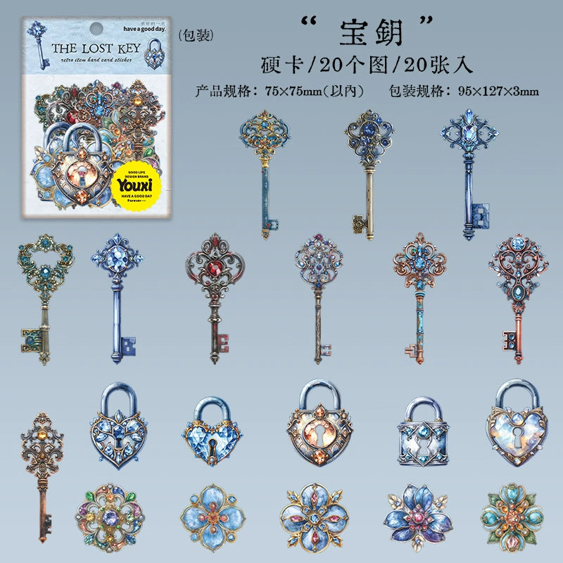 #02835 Vintage Key and Lock Series Sticker