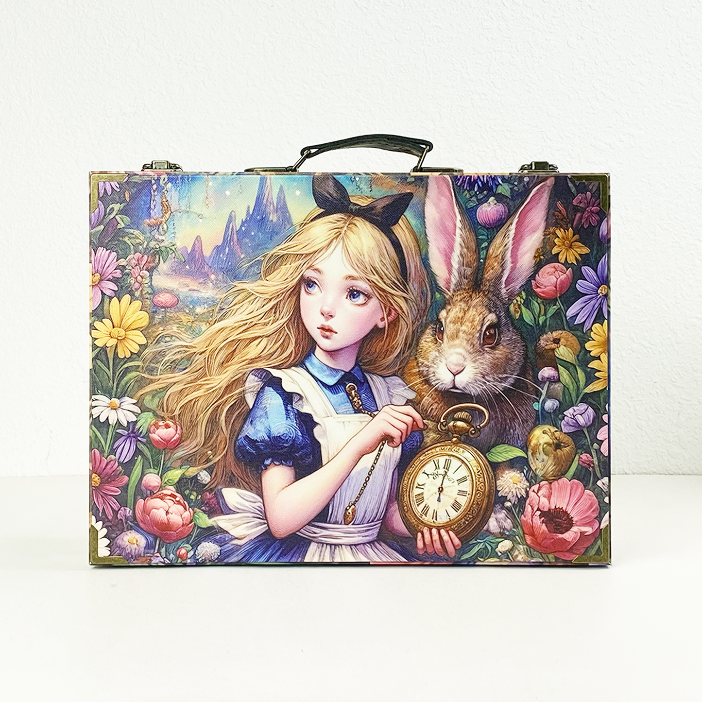 #01137 Customized Pattern Wooden Suitcase