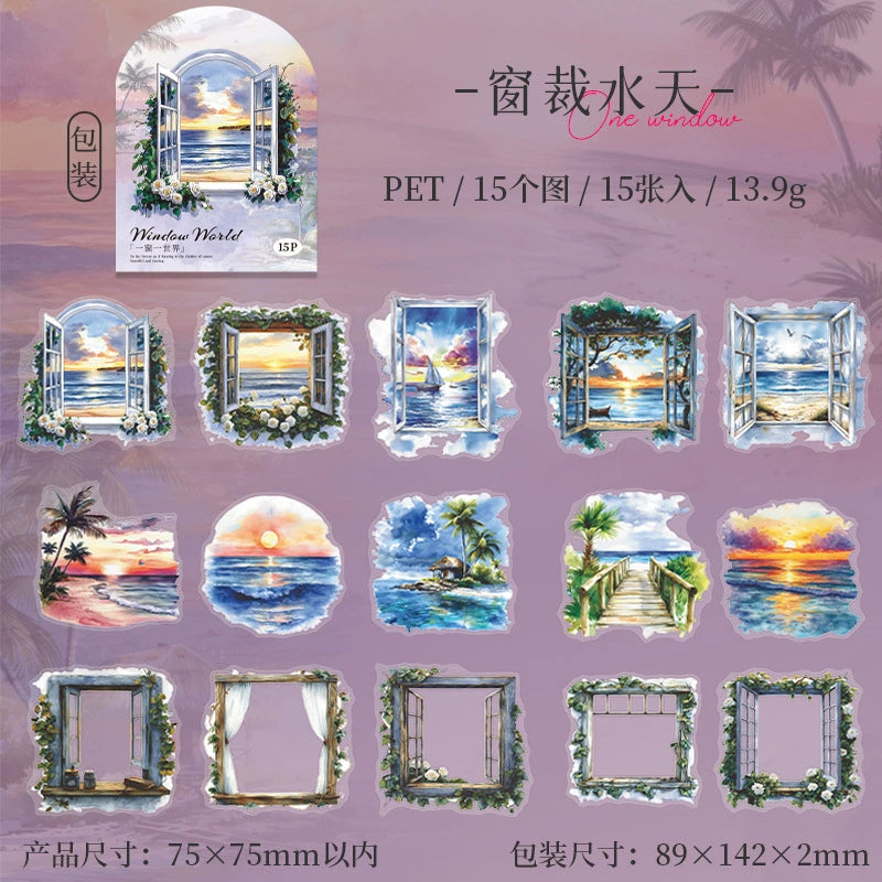#02819 Scenery of the Window Series Sticker