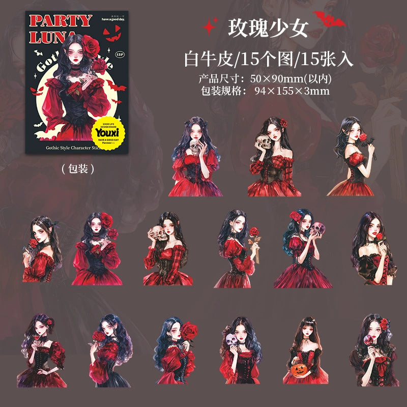 #02917 Gothic Girl Series Sticker