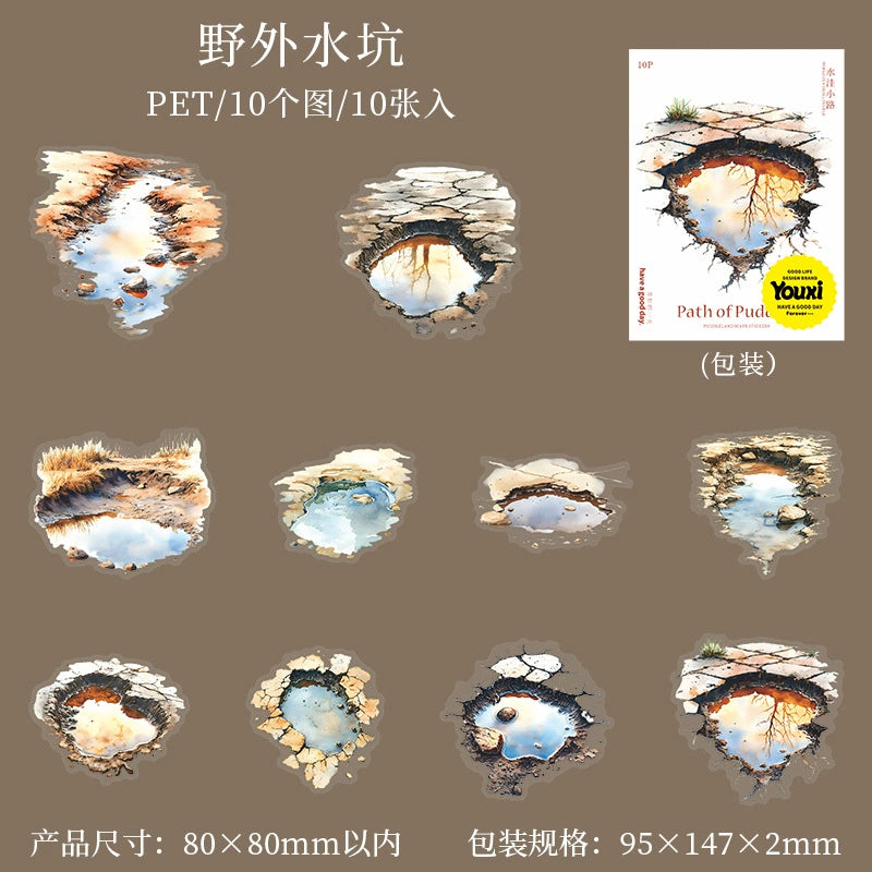 #02838 Water Puddle Series Sticker