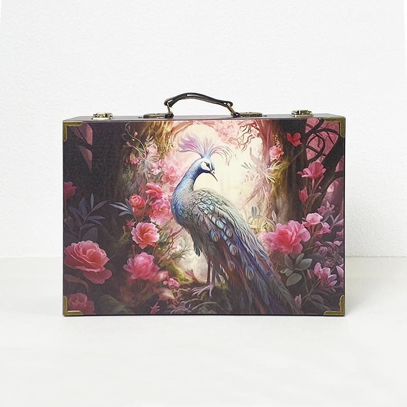 #01085 Customized Pattern Wooden Suitcase
