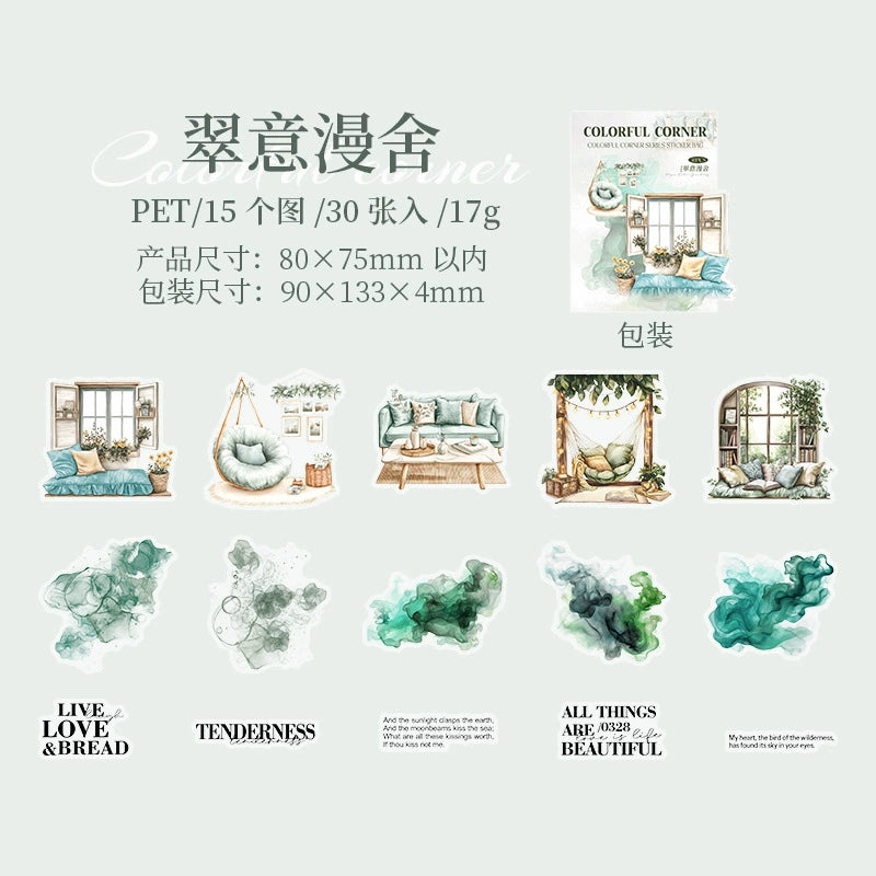 #02818 Colorful Corner Series Sticker