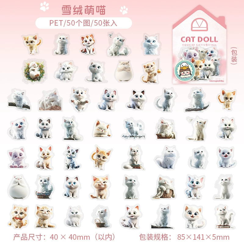 #02708 Cat Doll Series Sticker