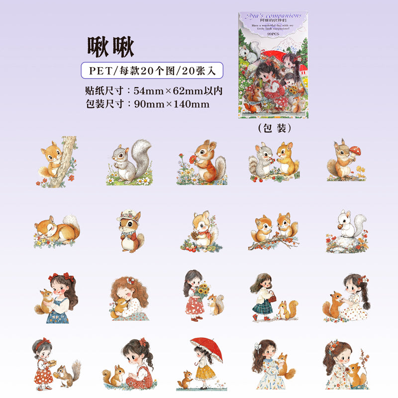 #02672 Grils PET Friends Series Sticker