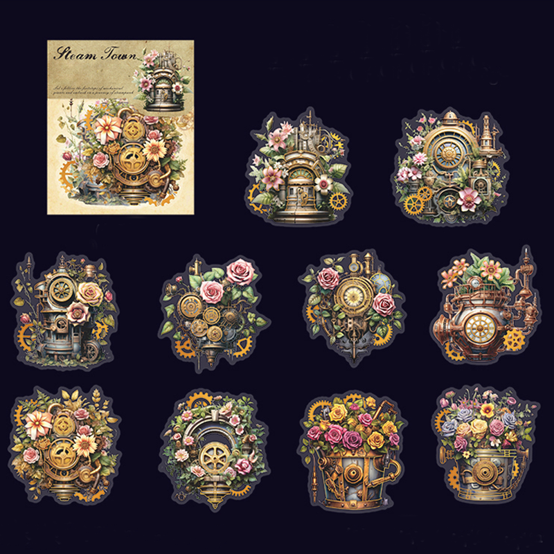 #02004 Steam Town Sticker