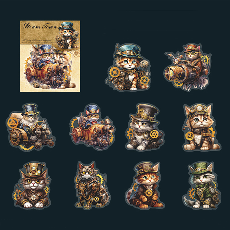 #02004 Steam Town Sticker