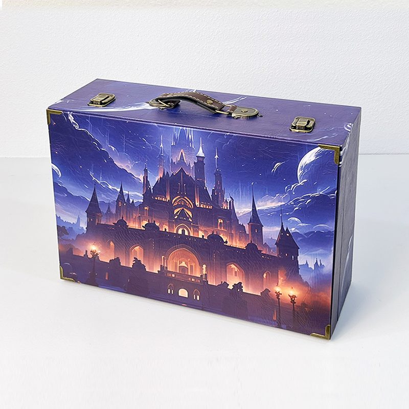 #01041 Customized Pattern Wooden Suitcase