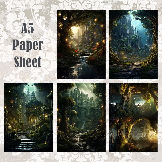 #5A43 POI Print A5 Cardstock Paper Set 10 Pcs