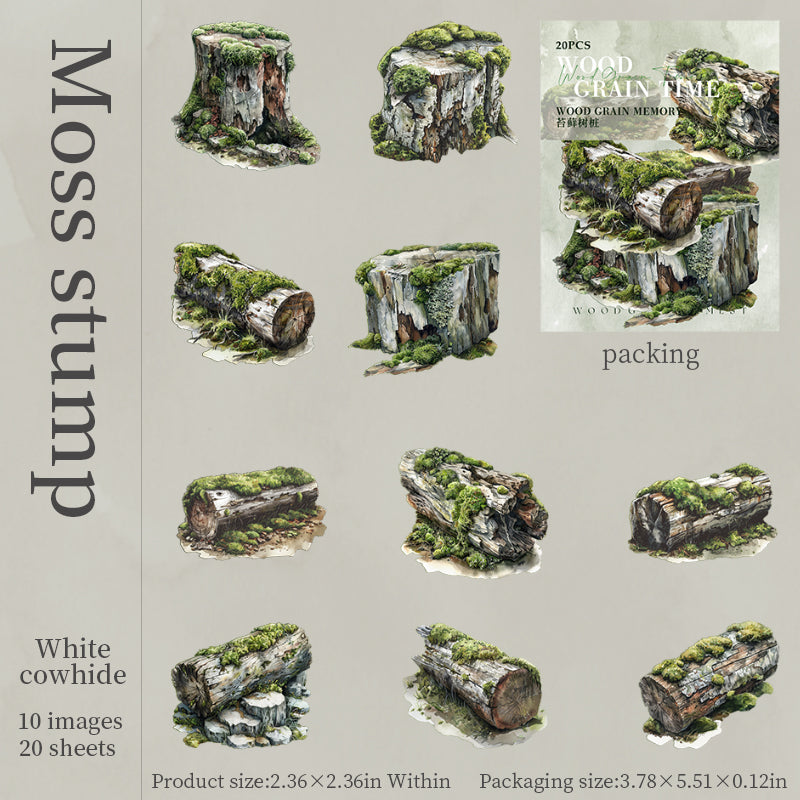 #02543 Wood Crain Time Series Sticker