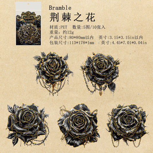 #02524 Chained Rose Series Sticker