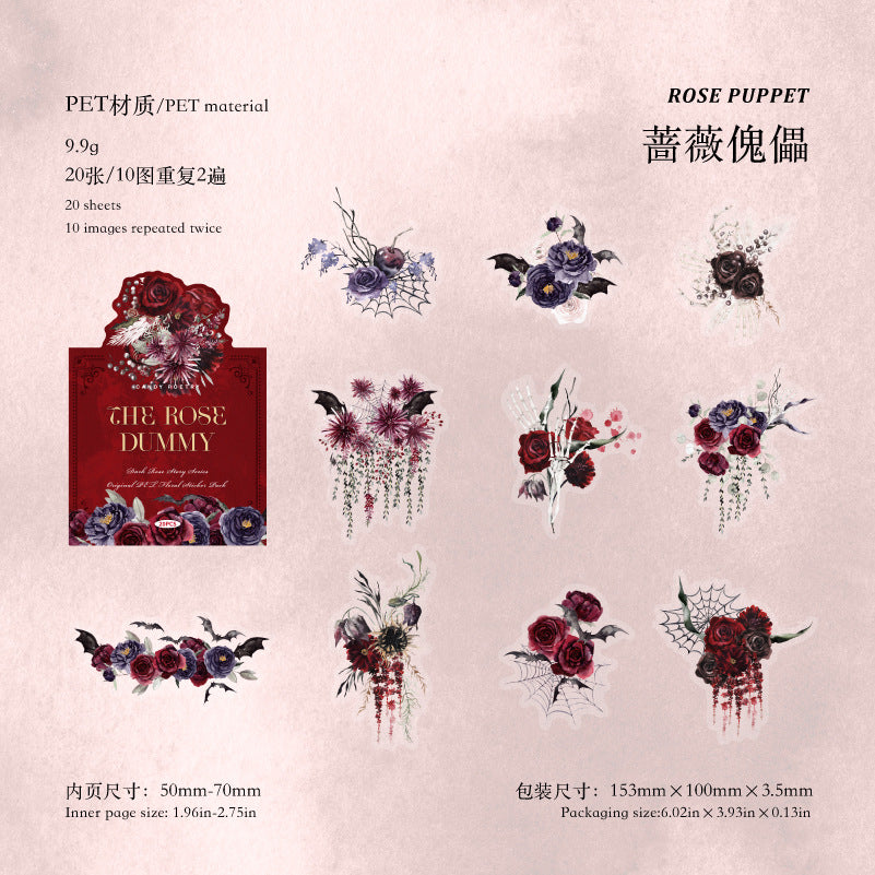 #02697 Gothci Flower Series Sticker