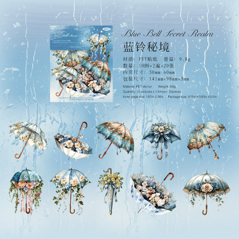 #02250 Flower Umbrella Series Sticker