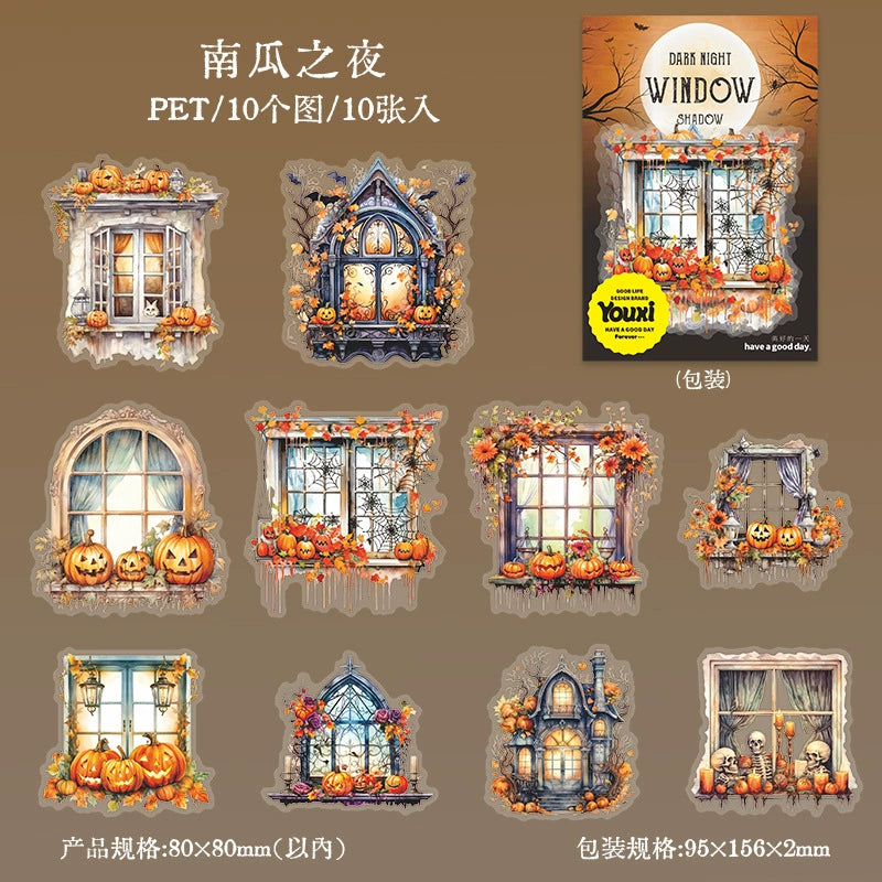 #02913 Halloween Window Series Sticker
