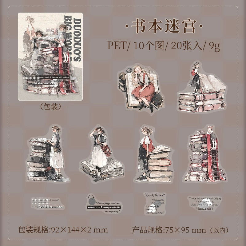 #02817 Girl and Dog Series Sticker