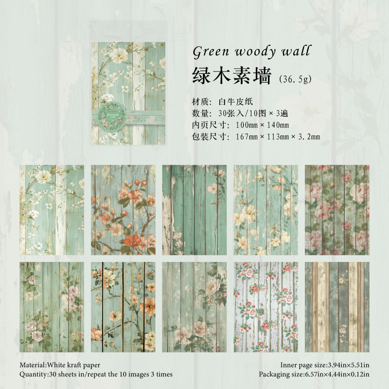 #02211 Flower on the WoodSeries Material Paper