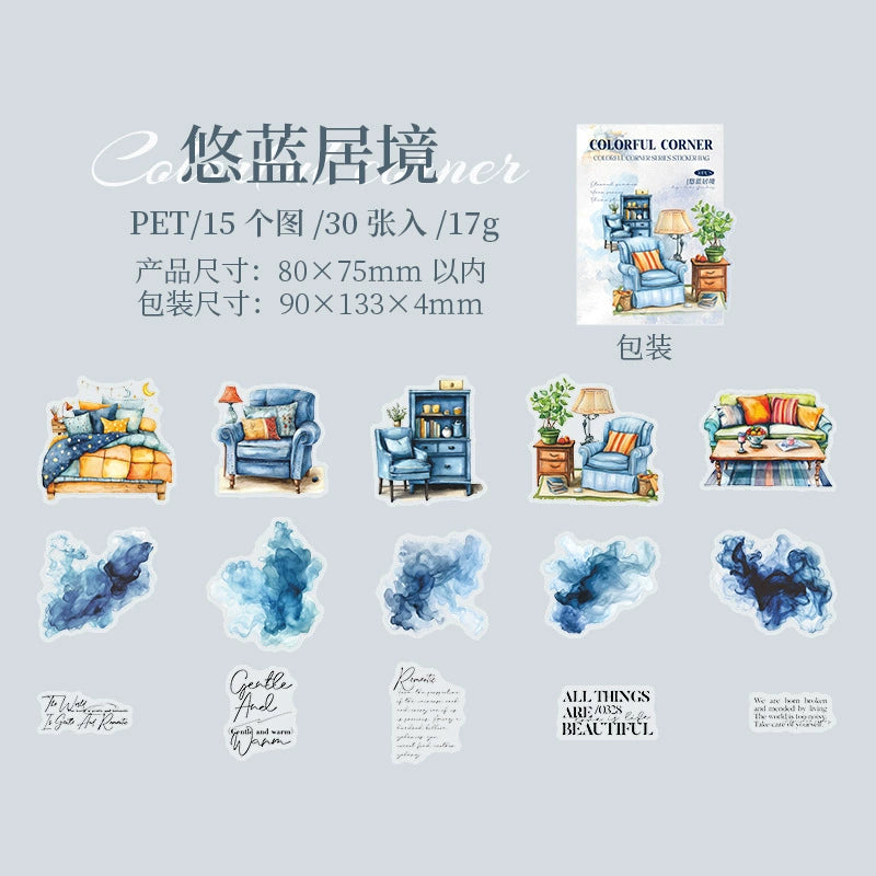 #02818 Colorful Corner Series Sticker