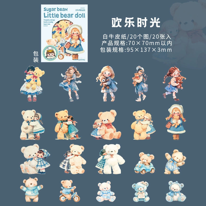 #02878 Girl with Doll Series Sticker