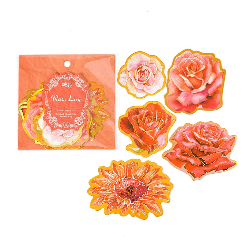#02711 Flower Diary Series Sticker