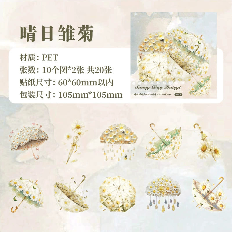 #02685 Flower Umberlla Series Sticker