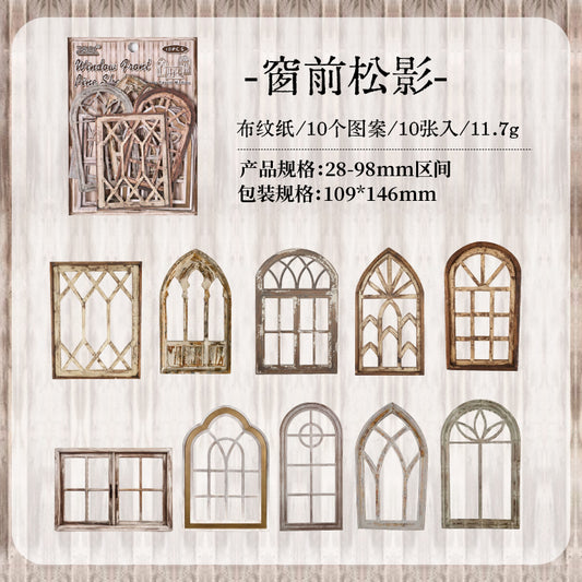 #02184 Vintage Gate/Window Series Sticker