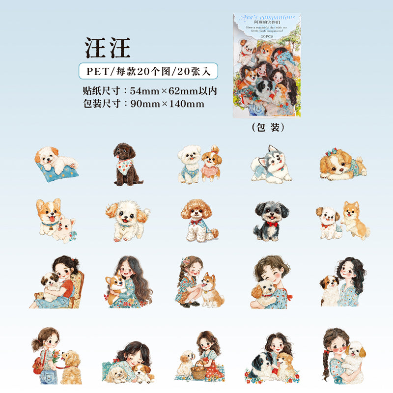 #02672 Grils PET Friends Series Sticker