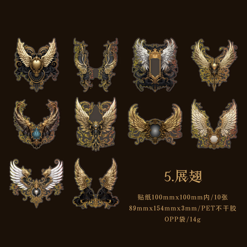 #02296 Golden Frame Series Sticker