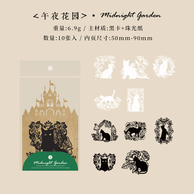 #02299 Black Cat Advanture Series Sticker