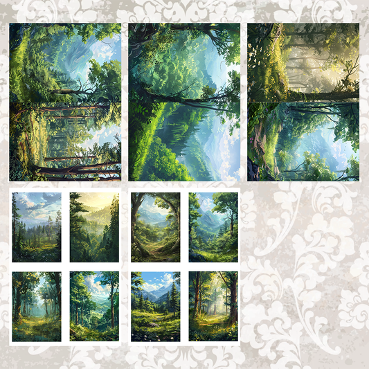 #5A52 POI Print A5 Cardstock Paper Set 10 Pcs