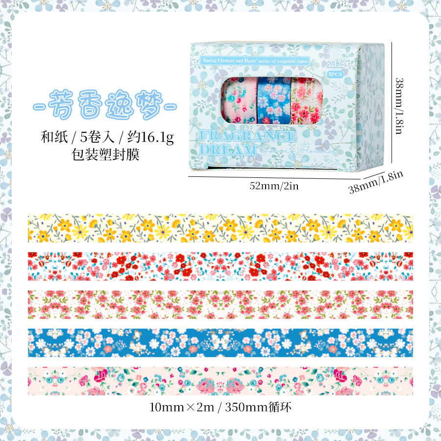 #03008 Flower Theme Series Tape 5 Rolls a Pack