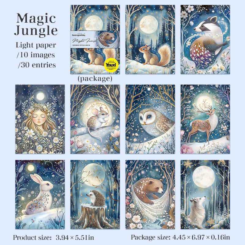 #02425 Night Forest Series Material Paper