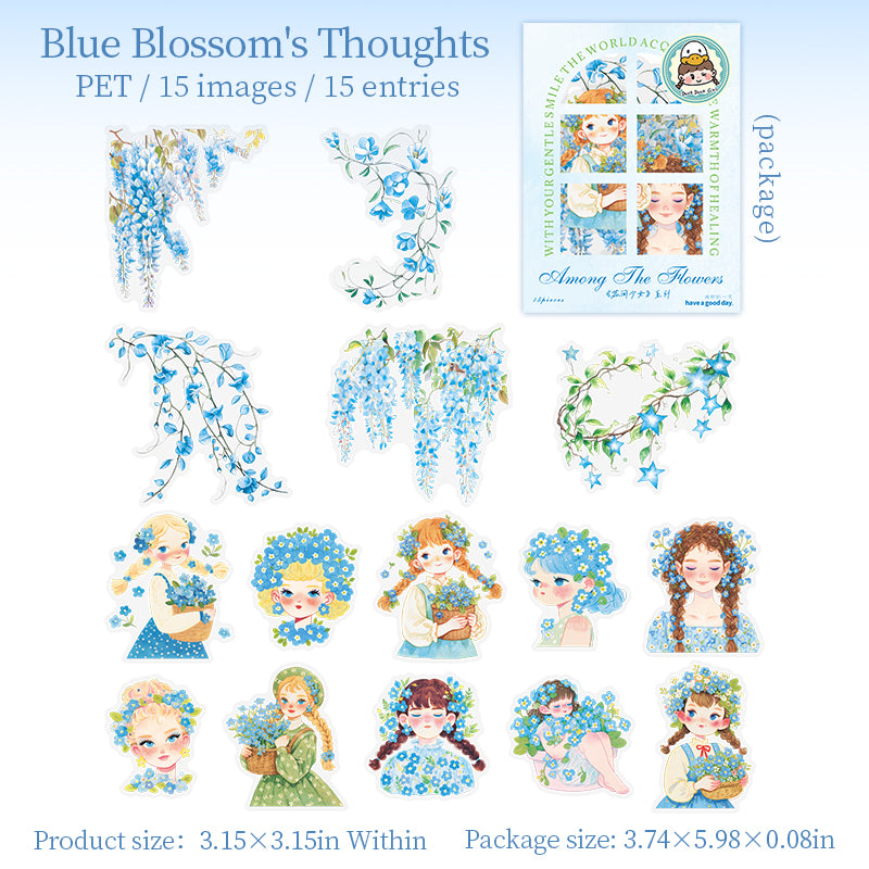#02563 Girls in Flower Series Sticker