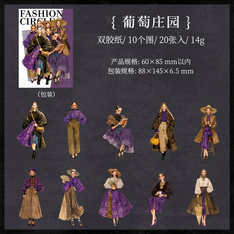 #02920 Vintage Fashion Series Sticker