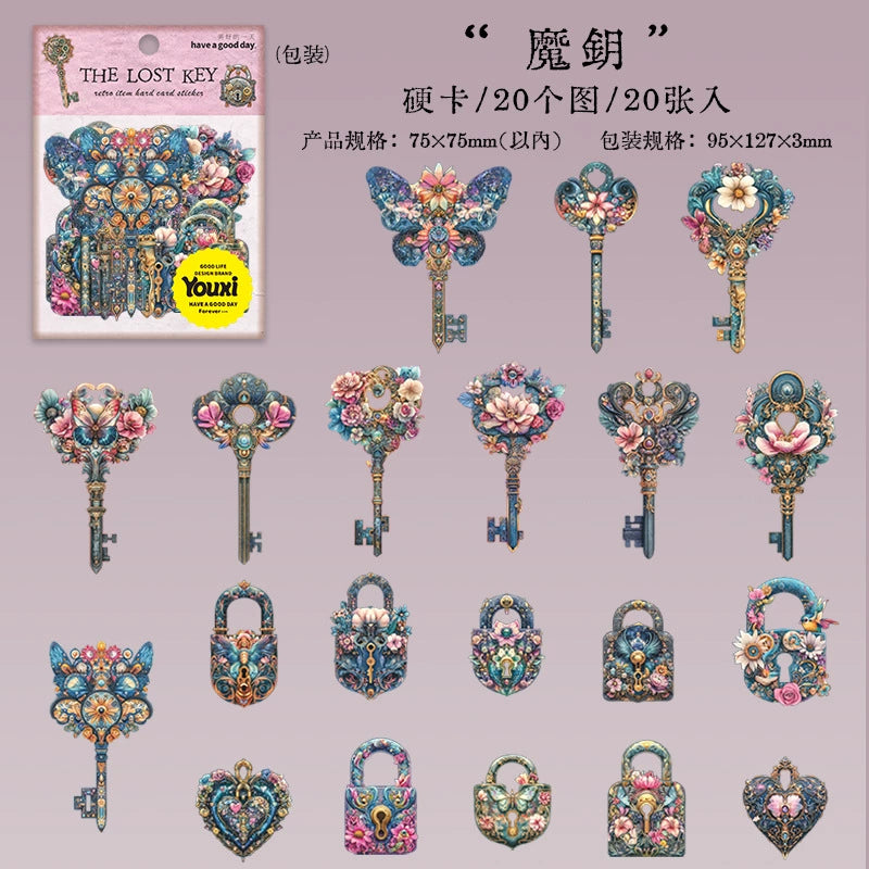 #02835 Vintage Key and Lock Series Sticker