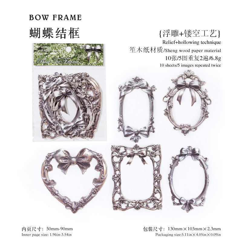 #02127 Retro Silver Frame Series Sticker