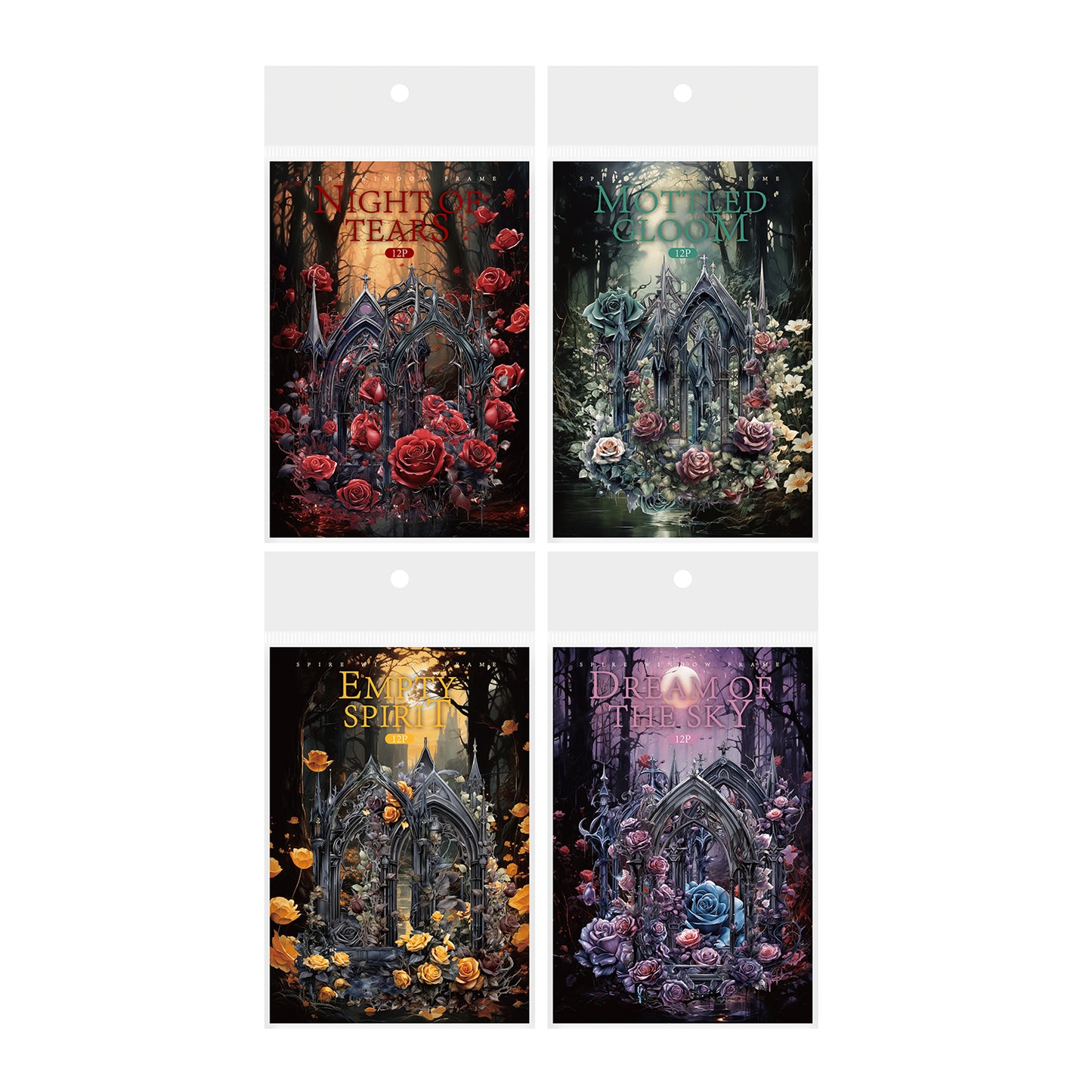 #02537 Gothic Window Frame Series Sticker