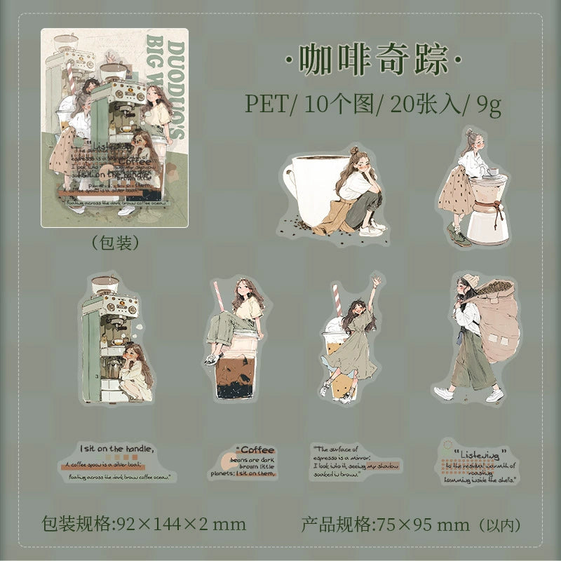 #02817 Girl and Dog Series Sticker