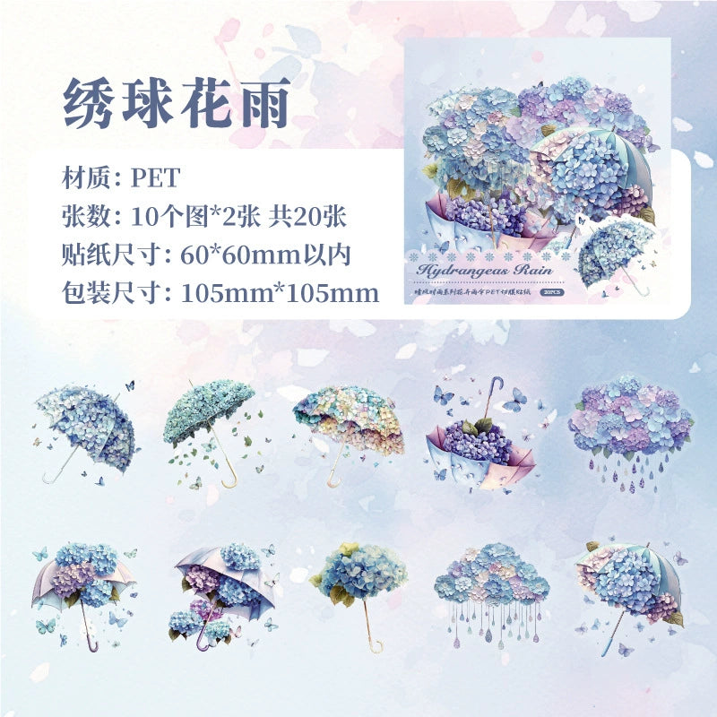 #02685 Flower Umberlla Series Sticker