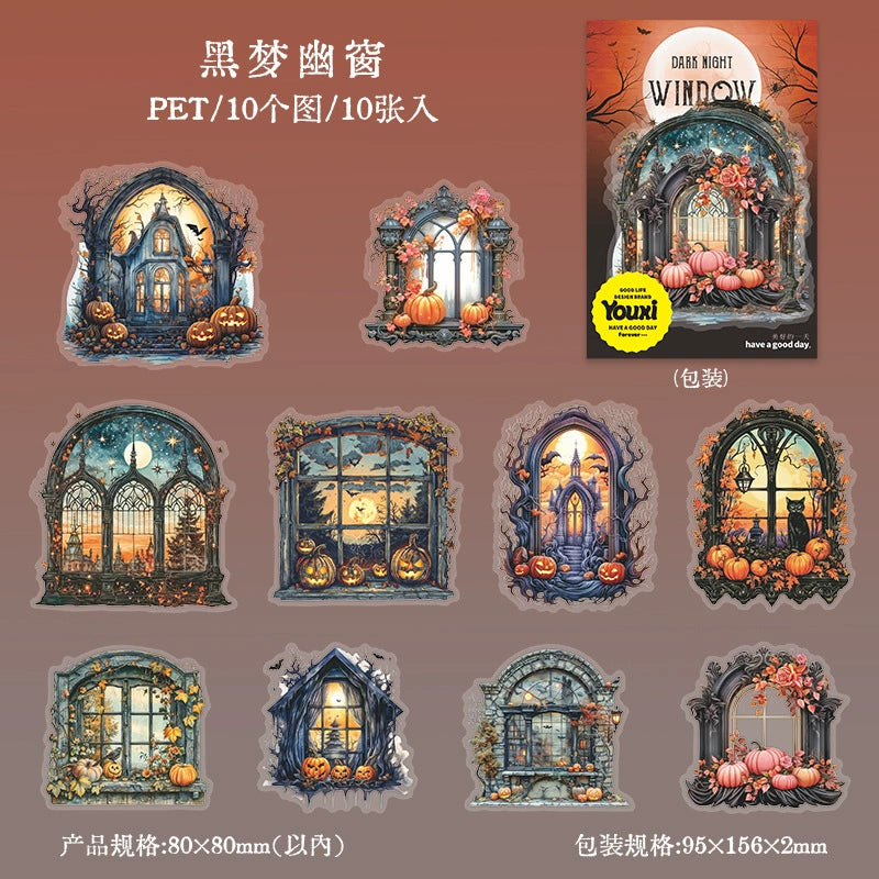 #02913 Halloween Window Series Sticker