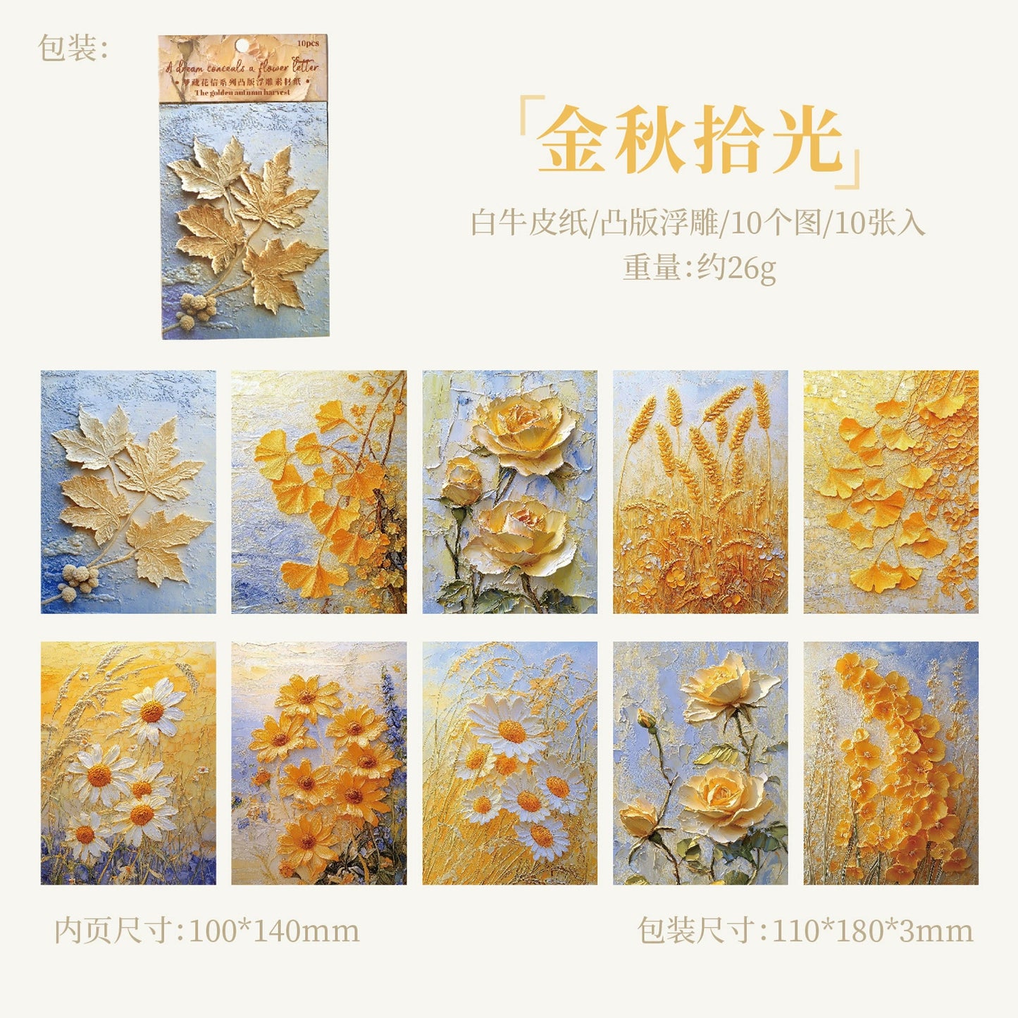 #02842 Embossed Flower Series Paper