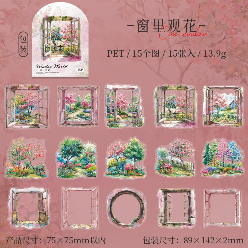 #02819 Scenery of the Window Series Sticker